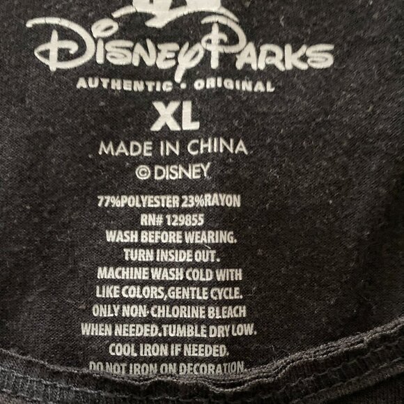 RARE FIND DISNEY PARKS AUTHENTIC WOMEN'S TANK TOP SHIRT SLEEVELESS BLACK SIZE XL - Picture 4 of 5